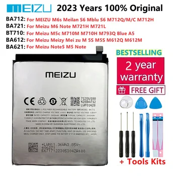 Оригинальный Аккумулятор Meizu BA721 BA712 BA612 BA621 BT710 Для MEIZU M6 Note M6s Meilan S6 M5S Note5 M5 Note Meizu M5c + Бесплатные инструменты
