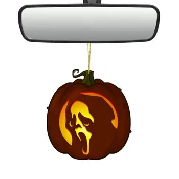 Подвеска в виде тыквы на Хэллоуин, Акриловая подвеска в виде тыквы, подвесные украшения для автомобиля, Креативное подвесное украшение для автомобиля, зеркало заднего вида на Хэллоуин