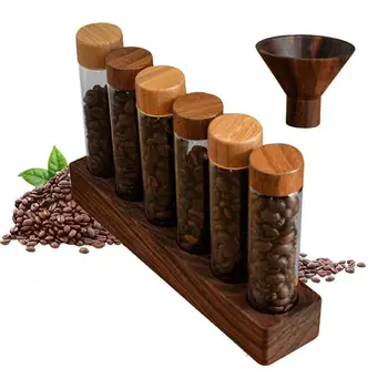 Подставка для пробирок, специй, деревянных кофейных зерен, подставка для чая, деревянный держатель для кофейных трубок Для правильного хранения кофе