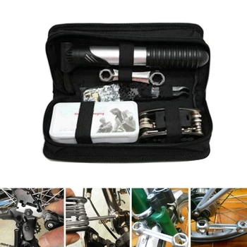 Портативные наборы инструментов для ремонта велосипедов Мини-насос Металлические рычаги для шин Комплекты заплат для шин Инструмент для обслуживания кемпинга на открытом воздухе