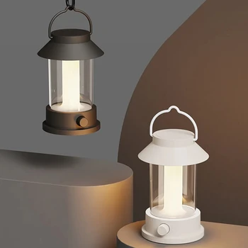 Портативный Светодиодный фонарь для кемпинга с Плавным Затемнением, Атмосферный Ночник, Подвесной светильник для палатки, Аварийный блок питания Емкостью 10000 мАч
