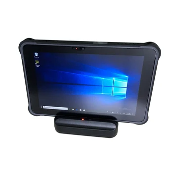 Прочный 10,1-дюймовый промышленный планшет Windows 10 Pro версии 4LTE с 2D-сканером и док-станцией