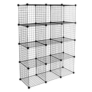 Работай! Кубики для хранения проволоки |Органайзер из металлической сетки на 12 кубов | Полка для хранения | 14 