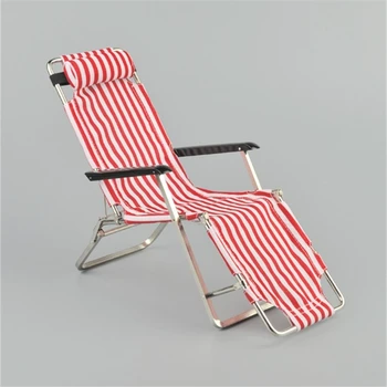 Складной пляжный стул в масштабе 1/6, кукольный домик, Миниатюрная модная модель Игрушки для 12 