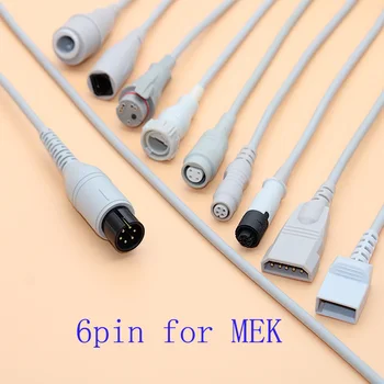 Совместимый MEK 6pin с магистральным кабелем адаптера датчика Argon/Medex/HP/Edward/BD/Abbott/PVB/Utah IBP для датчика давления.