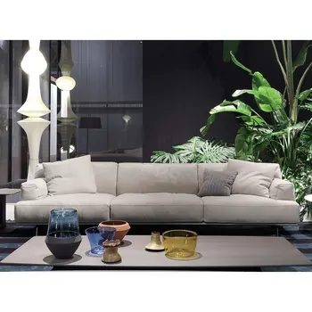 Современный диван из бархатной ткани шириной 84,65 дюйма бежевого цвета