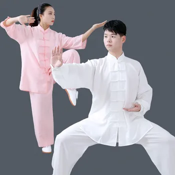 Традиционная Китайская Форма Тайцзи 2 шт. Высококачественный Набор Кунг-фу Ушу Одежда Для Детей И Взрослых Боевые искусства Вин Чун Костюм 6 Цветов