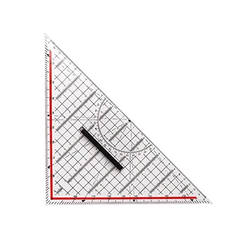 Треугольная линейка для рисования 30 см, Многофункциональная линейка для рисования с ручкой, Транспортир, измерительная линейка