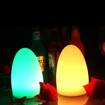 Уличный светодиодный светильник в форме яйца для бара, ночной светильник для бара, пульт дистанционного управления, Настольный светильник для зарядки, Креативный светильник