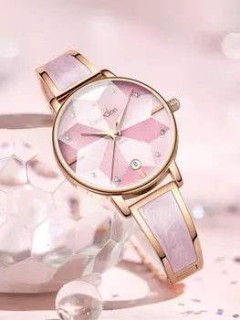 Швейцарские Роскошные Кварцевые часы для женщин, Ультратонкие Водонепроницаемые Зеркальные Часы с Бриллиантовой Огранкой Reloj Mujer Relogios Feminino Montre Femmes