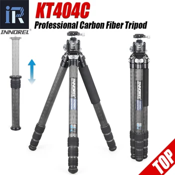 Штатив из Углеродного Волокна KT404C Профессиональная 40-мм Трубка Сверхмощная Подставка для Камеры DSLR с Нагрузкой на Видеокамеру 35 кг с Центральной Колонной