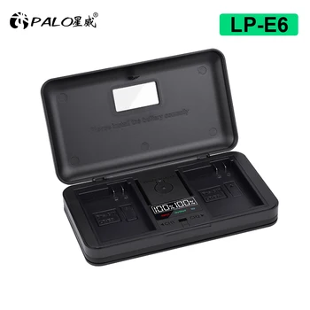 PALO LP E6 LPE6 LP-E6 E6N Чехол для Зарядного устройства для Canon EOS 5DS R 5D Mark II 5D Mark III 6D 7D 70D 80D 90D R5 R6