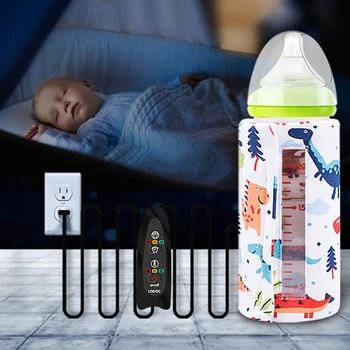 USB Детская бутылочка для кормления, подогреваемая крышка, грелка для бутылочек, Портативная дорожная грелка для молока, USB Нагревательная портативная крышка для бутылки молока