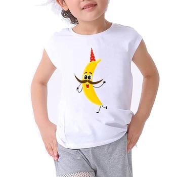 милая футболка для мальчиков, топы для девочек, детская футболка с рисунком арбуза и банана, забавная футболка с рисунком банана, детская одежда, футболки для девочек от 8 до 12 лет для мальчиков
