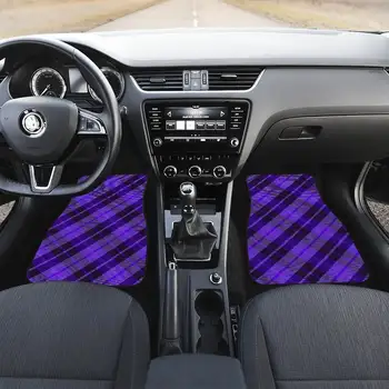 Фиолетовый Королевский Синий Набор однотонных автомобильных ковриков, передние и задние коврики для автомобиля, автомобильные аксессуары